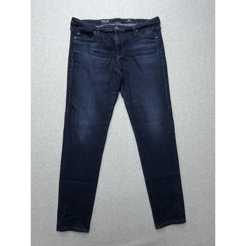 AG Adriano Goldschmied Legging Ankle Jeans Womens 32R Blue Dark Wash Skinny